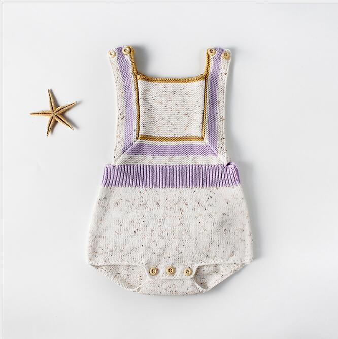 Aria knitted baby romper